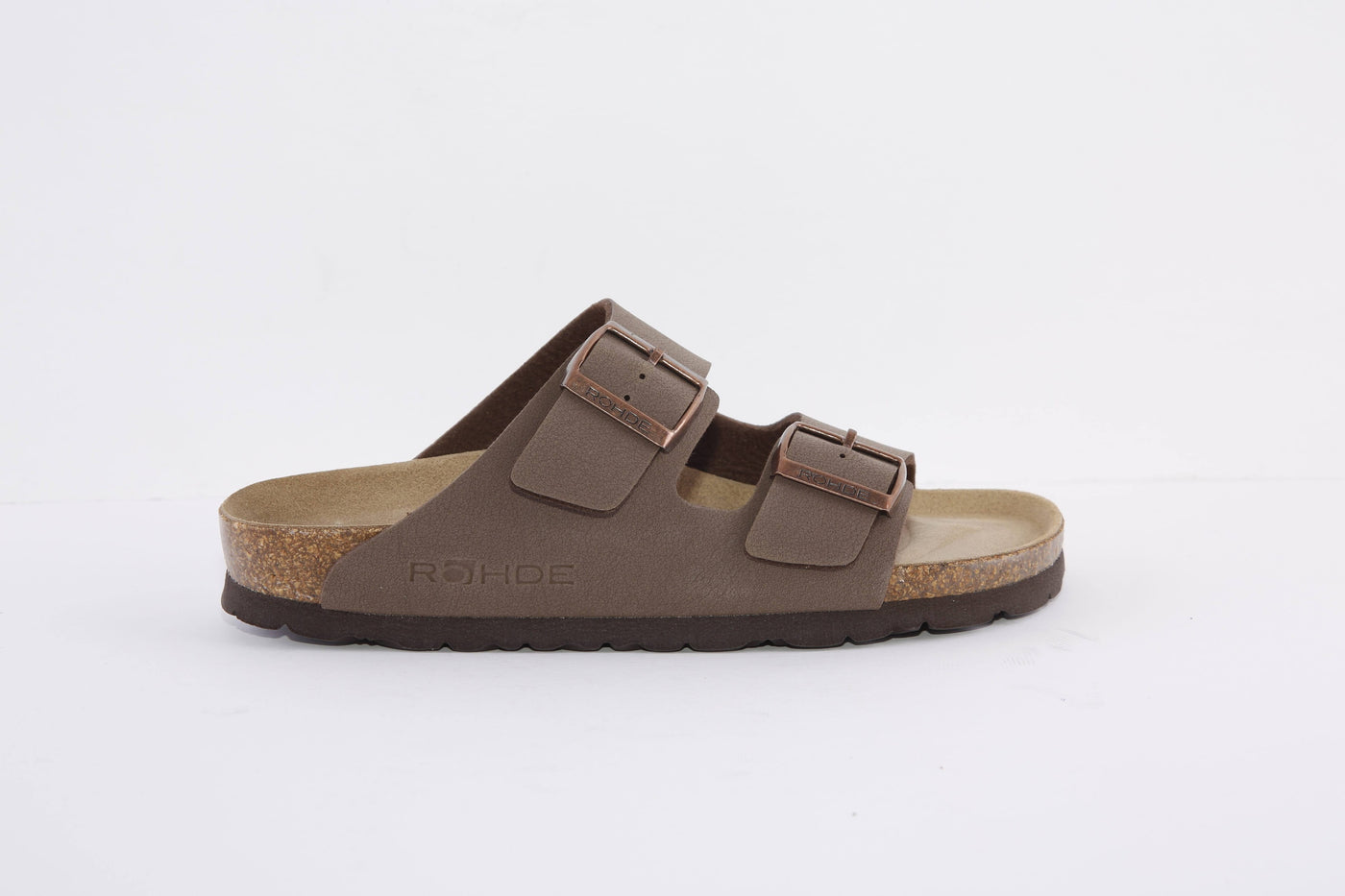 ROHDE - 5631 72 FLAT 2 BUCKLE COMFORT MULE - BROWN