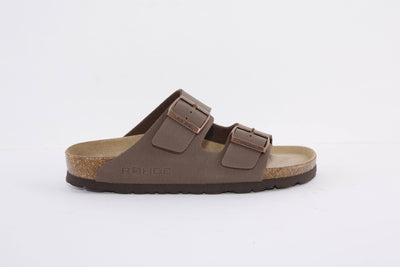 ROHDE - 5631 72 FLAT 2 BUCKLE COMFORT MULE - BROWN