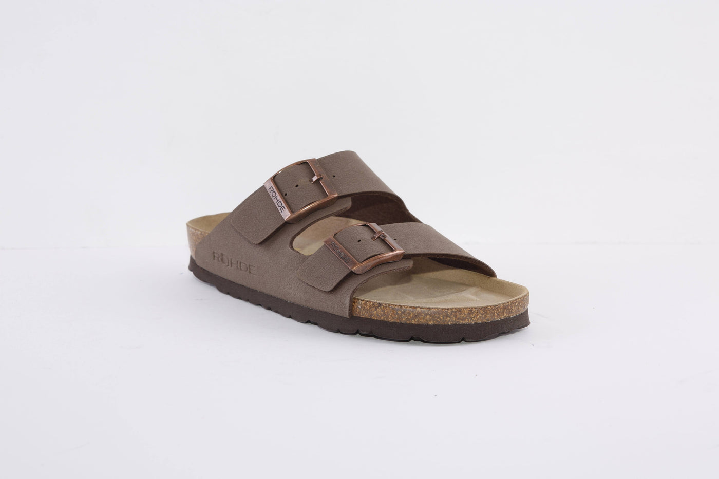 ROHDE - 5631 72 FLAT 2 BUCKLE COMFORT MULE - BROWN