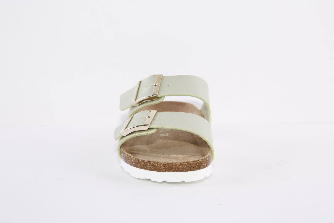 ROHDE - 5653 65 FLAT 2 BUCKLE COMFORT MULE - GREEN METALLIC