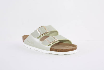 ROHDE - 5653 65 FLAT 2 BUCKLE COMFORT MULE - GREEN METALLIC