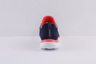 SKECHERS - 149523 SUMMITS-PERFECT VIEWS-BUNGEE SLIP-ON RUNNER - NAVY/CORAL