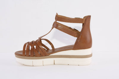 TAMARIS - 28241-305 WEDGE FASHION SANDAL - TAN