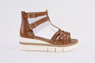 TAMARIS - 28241-305 WEDGE FASHION SANDAL - TAN