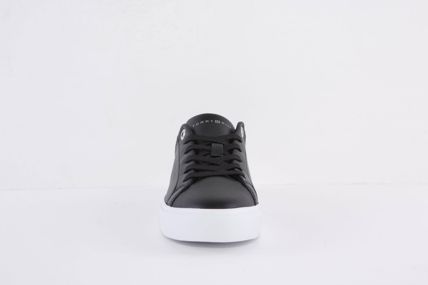 TOMMY HILFIGER - TH BRANDED FOXING LACED TRAINER - BLACK