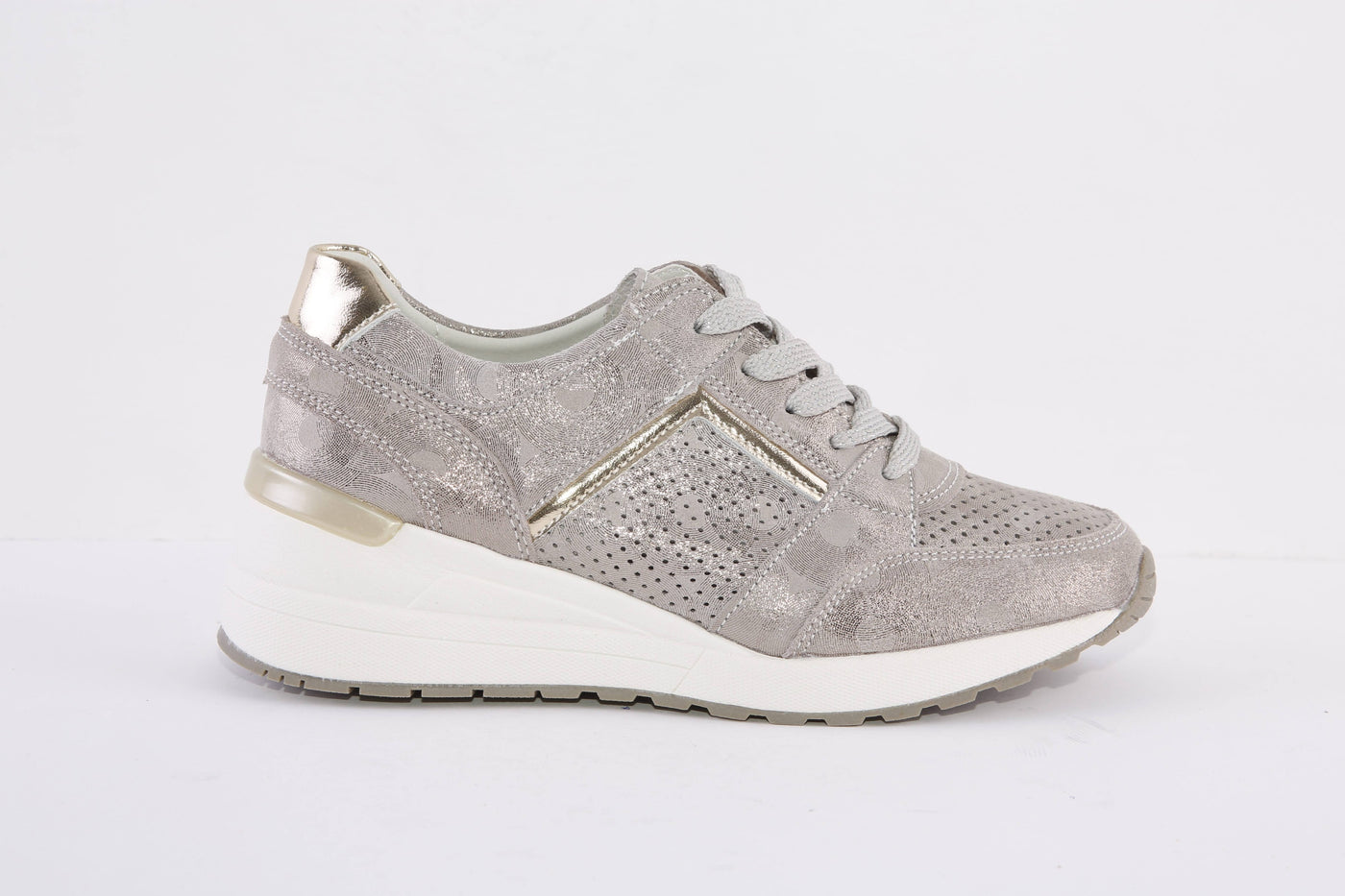 TOPWAY - B833244 WEDGE LACED SHOE - GOLD