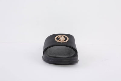 US POLO ASSN - IVY001 FLAT FASHION MULE - BLACK