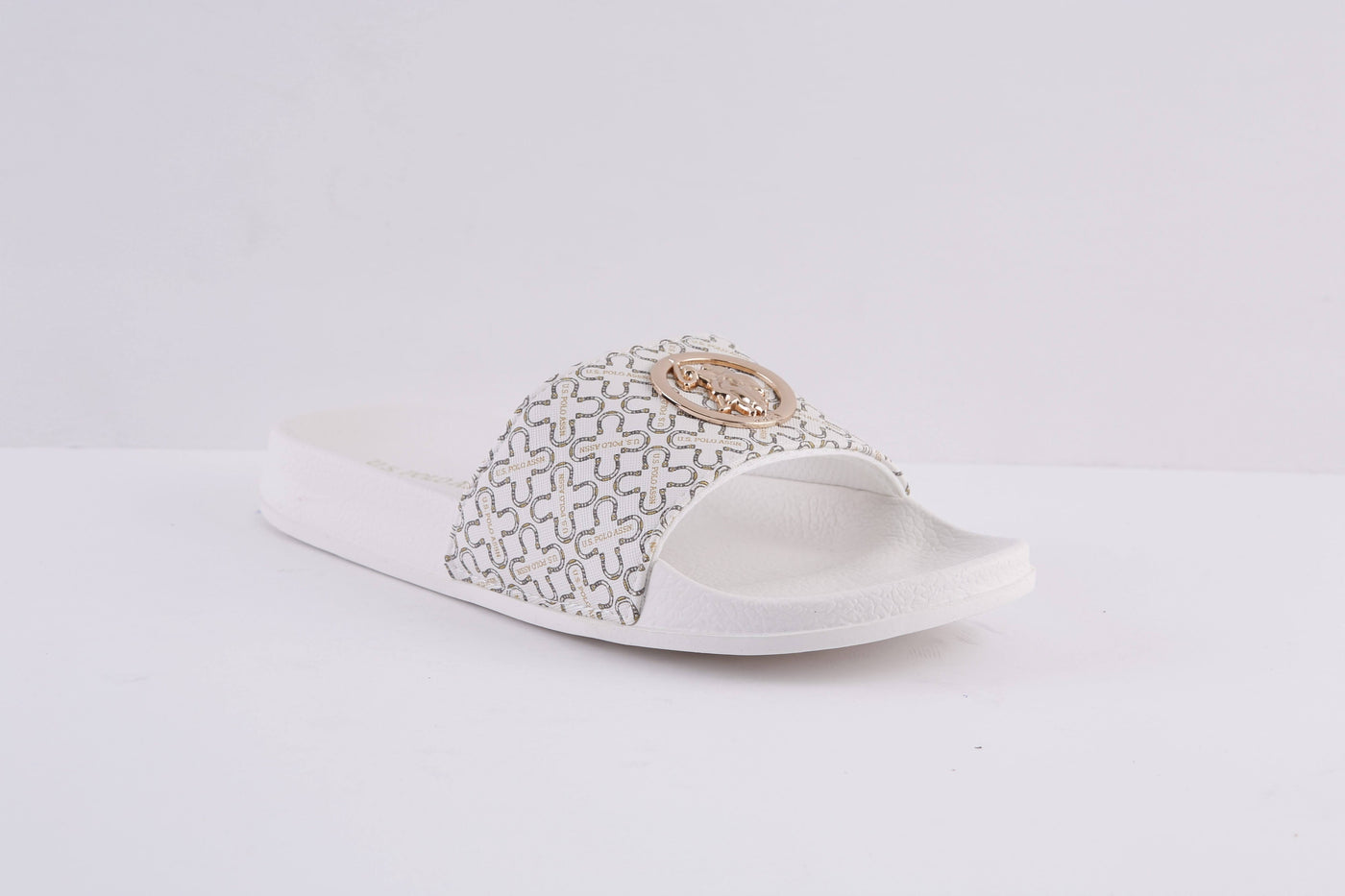 US POLO ASSN - IVY001 FLAT FASHION MULE - WHITE
