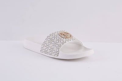 US POLO ASSN - IVY001 FLAT FASHION MULE - WHITE