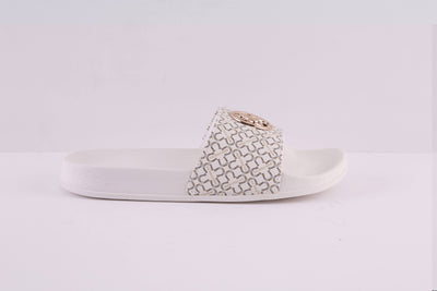 US POLO ASSN - IVY001 FLAT FASHION MULE - WHITE
