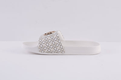 US POLO ASSN - IVY001 FLAT FASHION MULE - WHITE
