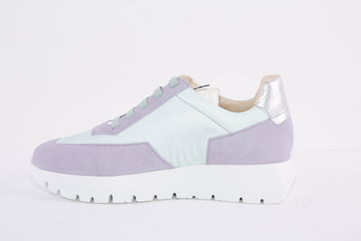 WONDERS - A-2422 LACED WEDGE FASHION TRAINER - PURPLE MULTI
