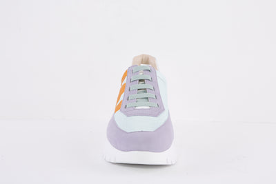 WONDERS - A-2422 LACED WEDGE FASHION TRAINER - PURPLE MULTI