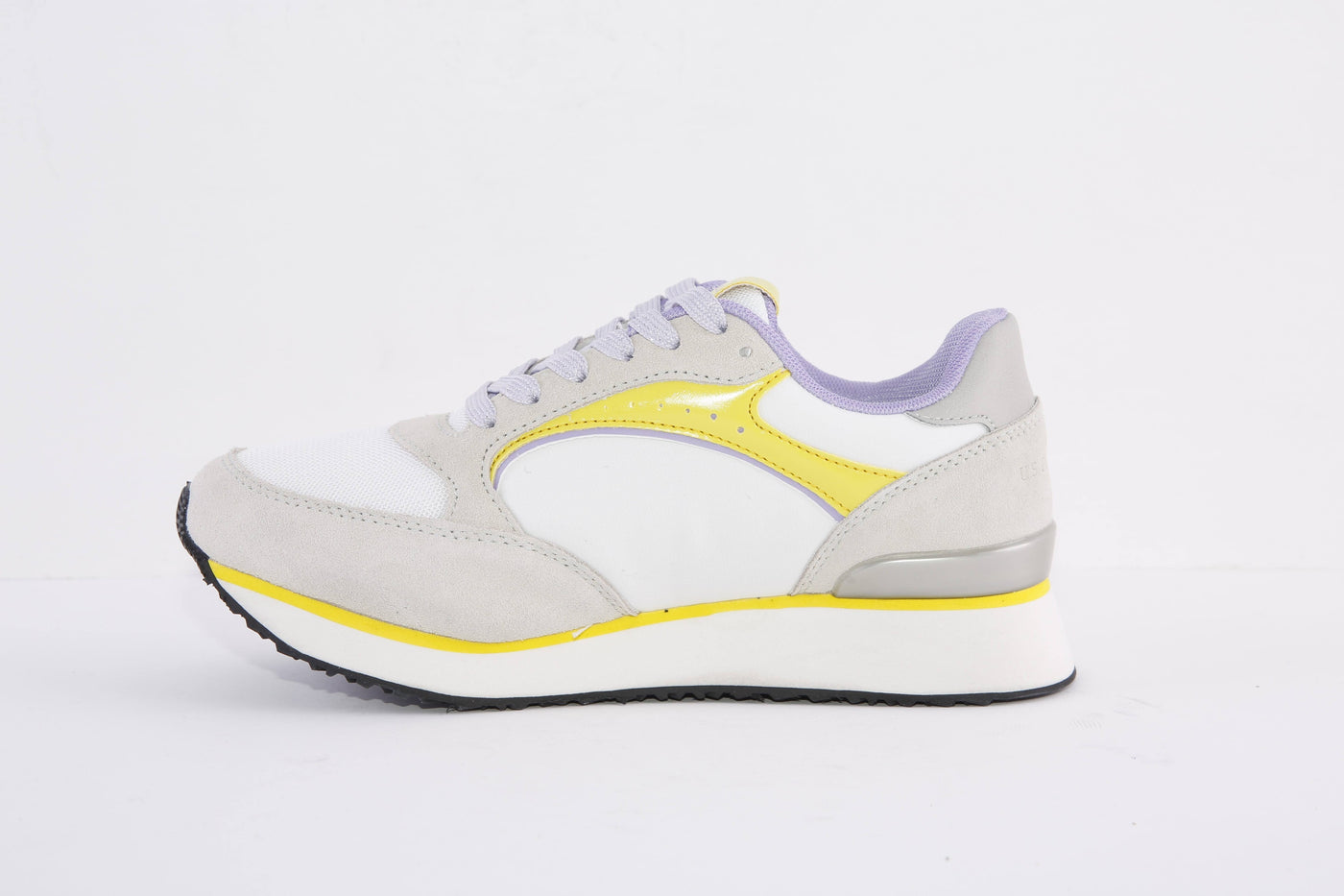 US POLO - FEY005 LACED FASHION TRAINER - GREY/YELLOW