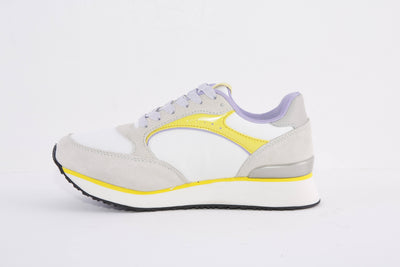 US POLO - FEY005 LACED FASHION TRAINER - GREY/YELLOW